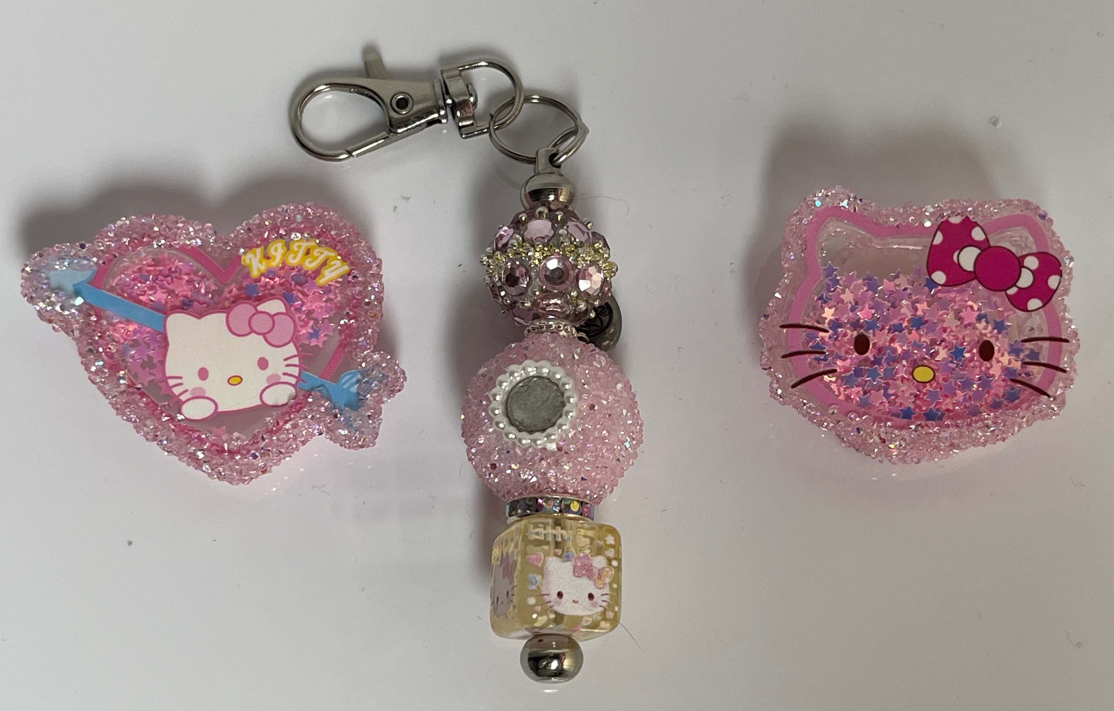 Pink + Extra Interchangeable Keychain Set | 2 Shaker Backs